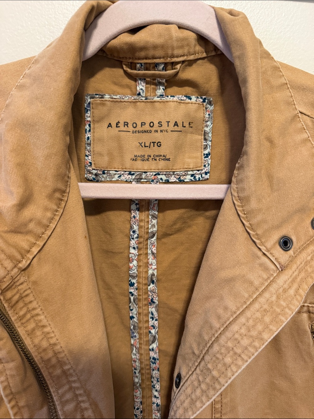 Aeropostale Womens Tan Utility Jacket - XL